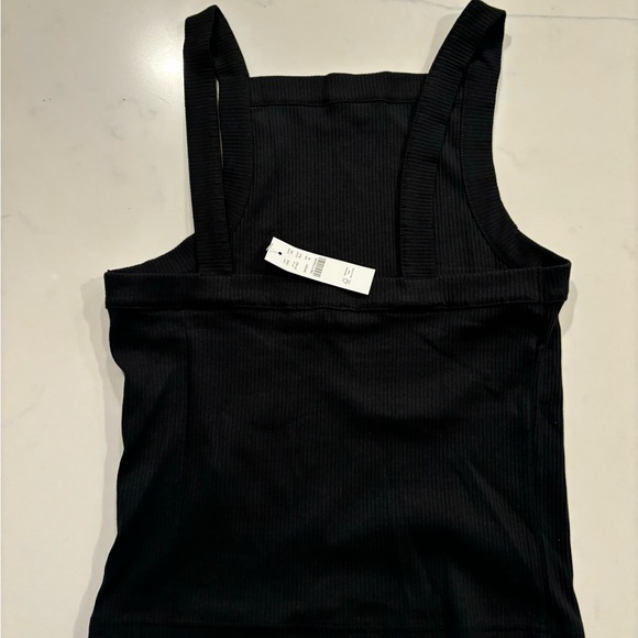 J.CREW•black wide strap tank top medium NWT - Picture 6 of 7